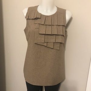 Banana Republic sleeveless blouse, camel, Small